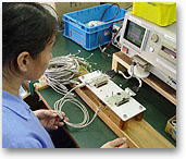 ケーブルの通電・耐圧検査